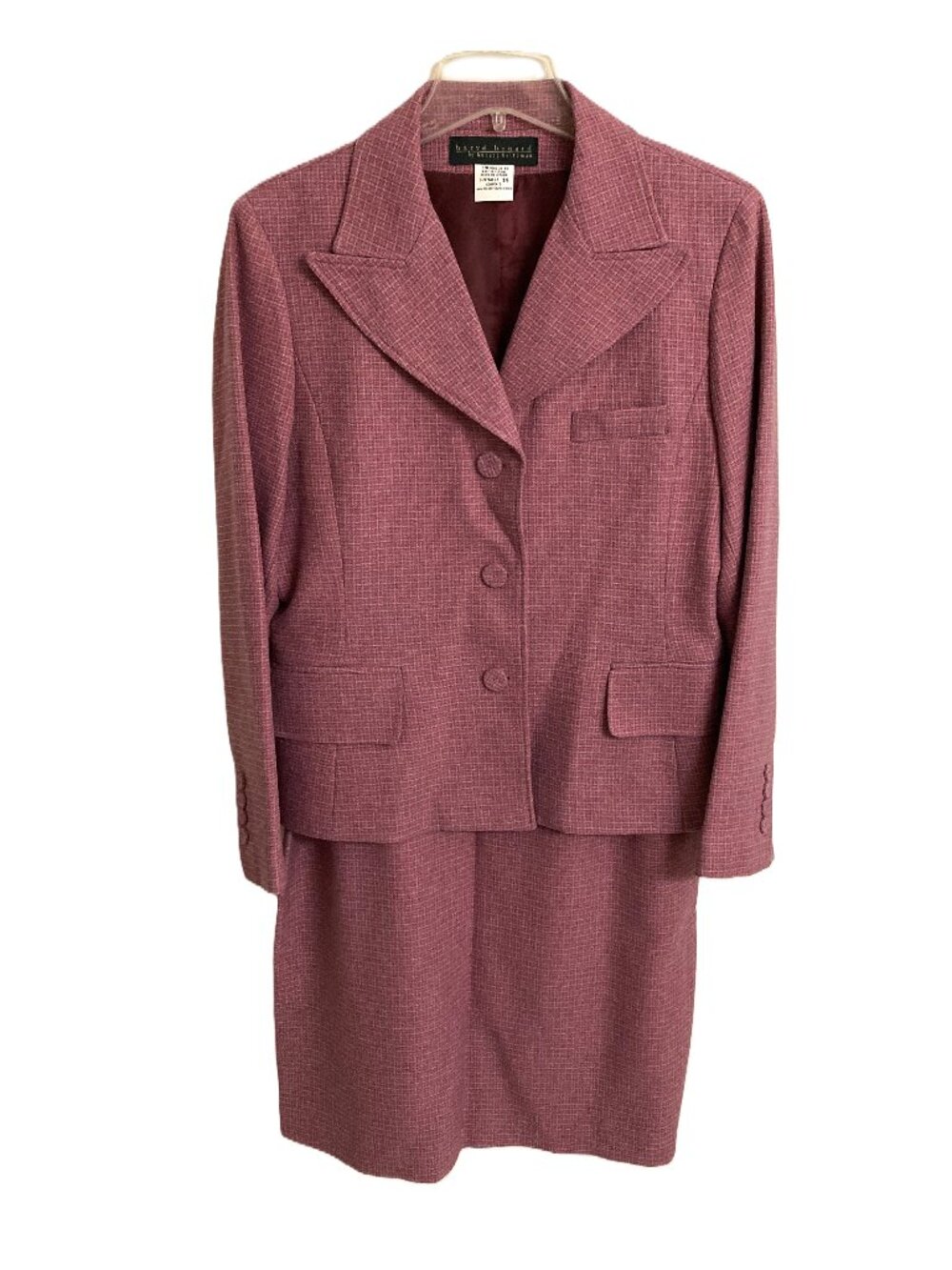Harve Benard Holtzman Pink Skirt Suit 2-Piece Set Women's Size 14